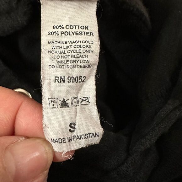 Slunks ~  “What goes around comes around” Black hoodie ~size Small - Picture 11 of 11